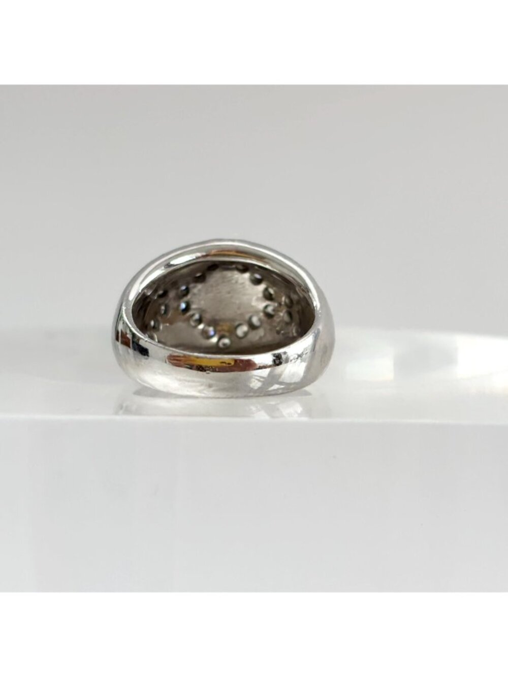 Sleeping Beauty Turquoise Geometric Sterling Silver 925 Vintage Ring - sz 7.75 - Picture 3 of 14